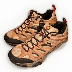 Merrell Moab Ventilator Shoes Mens Size 8.5 Brown Suede Mesh Hiking Trail Low